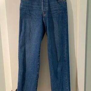 Levi Ribcage Straight Ankle Jeans